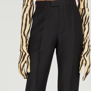 GUCCI Black wool silk pants - wide leg